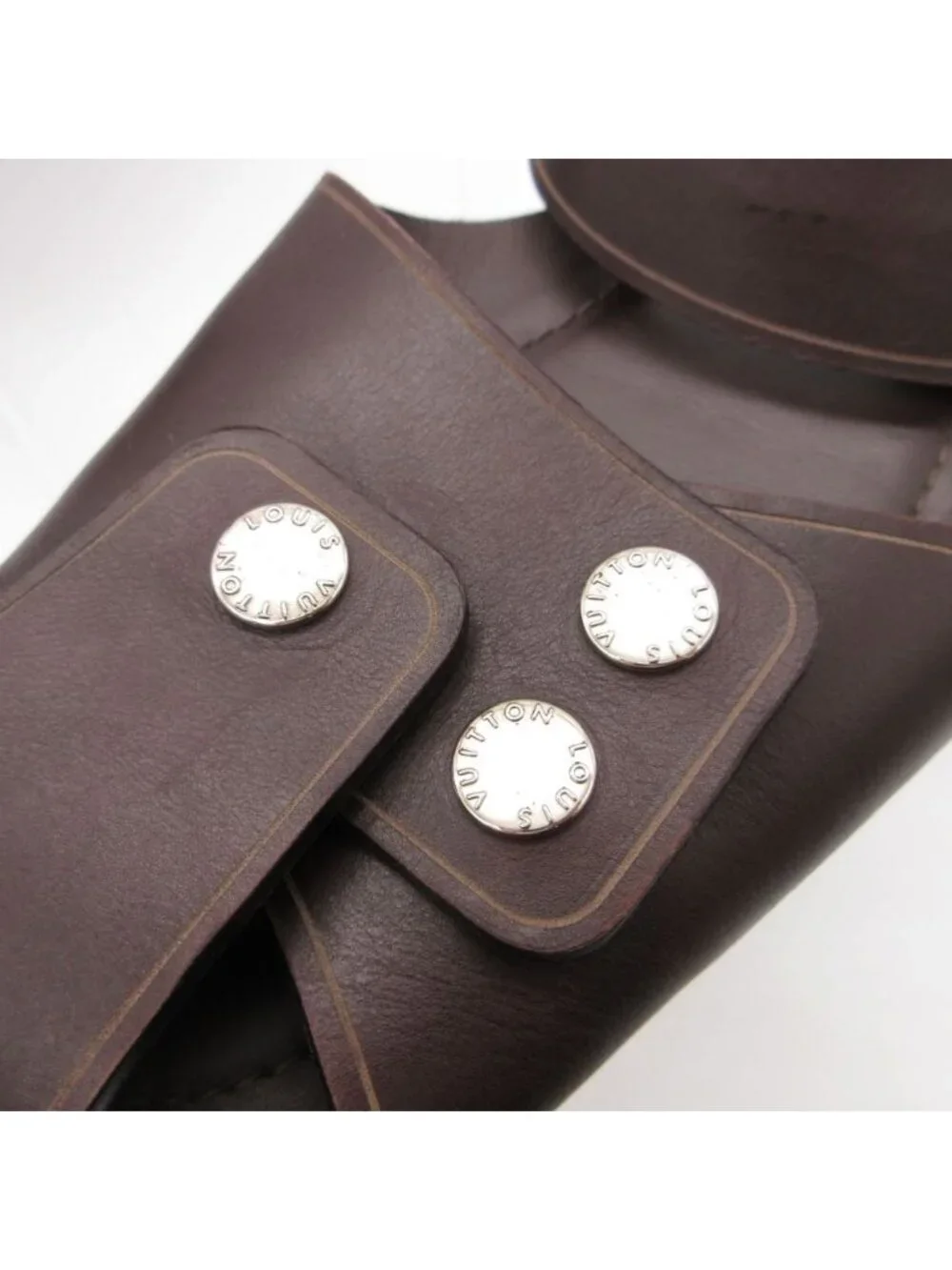 Louis Vuitton Sandals Leather Flat Shoes 10 Brown - Picture 9 of 10